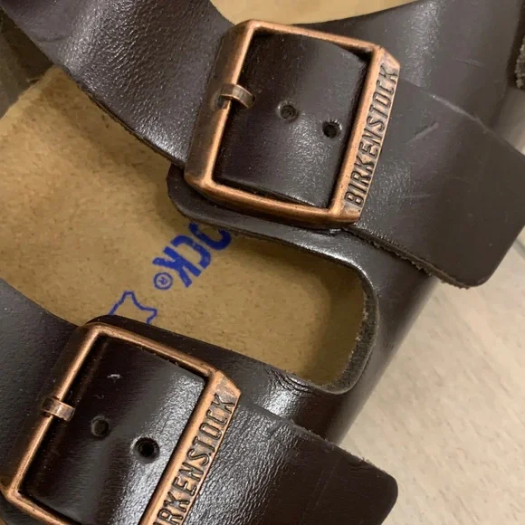 Birkenstock Dark Brown Leather Sandals - Picture 2 of 8